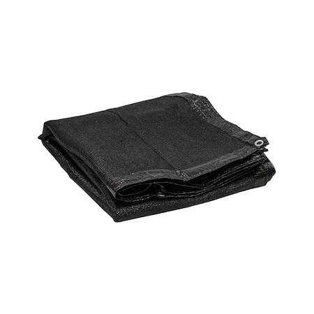 2W International Tarp, 10 ft x 6 ft, Black, 100% Polythylene, 75% Shade BM75-0610